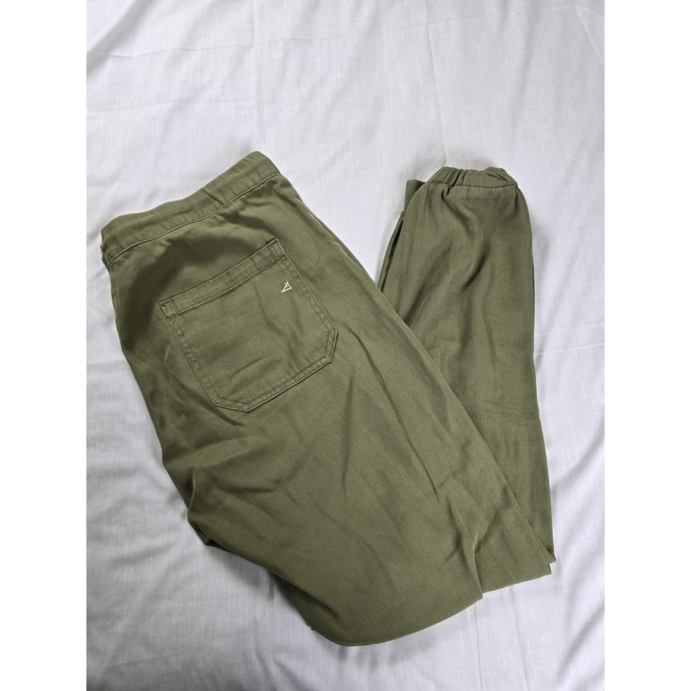 Hidden Jogger Pants Mens Small Olive Elastic Cuff Drawstring Zip‎ Fly HD2100-OLV